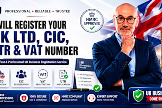 register uk ltd, ltd registration, uk ltd, cic registration, utr, vat number