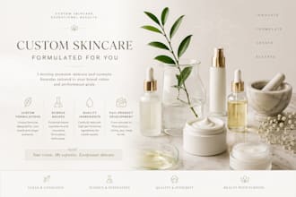 develop custom skincare products and cosmetic formulas