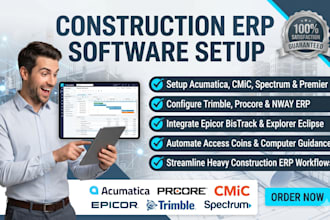 setup construction erp software via acumatica cmic spectrum premier trimble