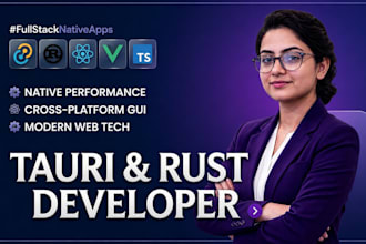 create a tauri desktop app with rust react or vue