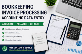 do bookkeeping, invoice processing and accounting data entry