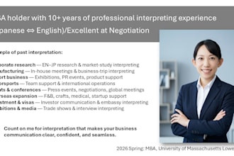 be an interpreter for japanese and english