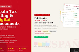 spain tax filing  and document organization for individuals digital document