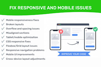 fix responsive and mobile issues on your website