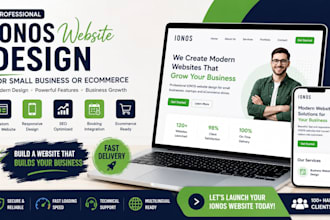 develop modern ionos website design for small ecommerce business