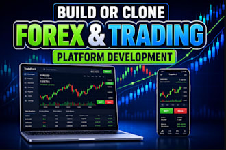 build or clone stock trading app, forex broker website, web trader crm software