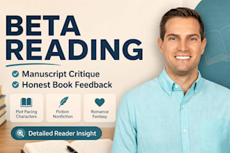 beta read manuscript critique fiction nonfiction romance fantasy book feedback