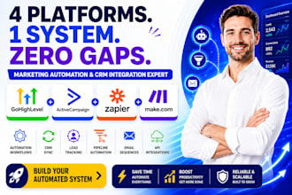 integrate gohighlevel activecampaign zapier and make marketing automation system