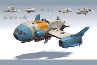create spaceship concept art for you