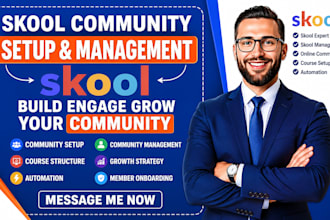 setup skool community manage skool course and skool setup using skool pro