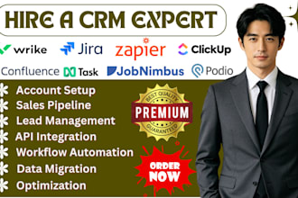 setup clickup ntask jira podio jobnimbus confluence wrike zapier automation