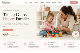 design showit babysitting website nanny service childcare booking website