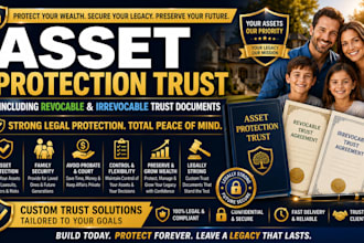setup asset protection trust including revocable and irrevocable trust documents