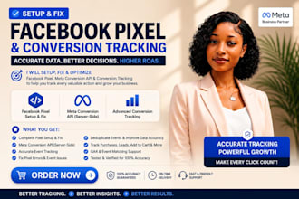 setup or fix facebook pixel meta conversion API and conversion tracking