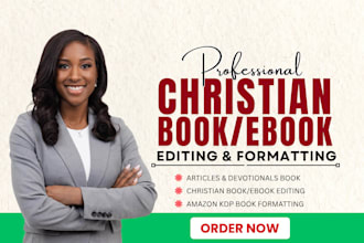 proofread, edit and amazon kdp format for your christian book as a copy editor