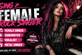 sing female rock singer female singer songwriter, vocalist, metal singer