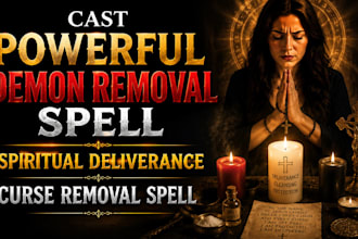cast powerful demon removal spell, spiritual deliverance, curse removal spell