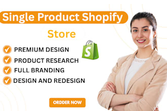 do single product shopify store design one product dropshipping website