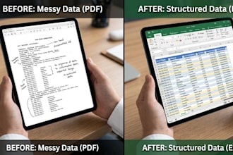 do typing and converting it to an excel file and store as data