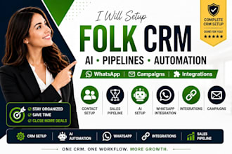 setup folk crm, folk pipeline, folkx, ai, integrations, campaigns, whatsapp