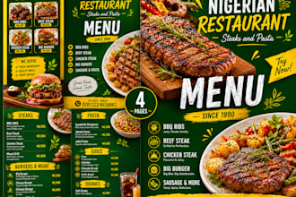 design fast food menu takeaway delivery menu for small cafes and restaurants