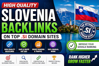 build high quality slovenia backlinks on top si domain sites