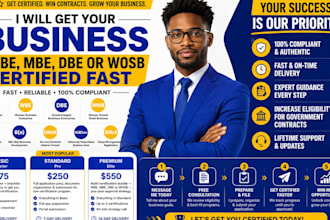 get your business wbe, mbe, dbe or wosb certified fast