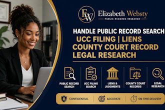 handle public record search ucc filing liens county court record legal research