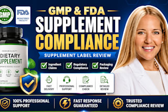 review supplement labels gmp ingredient claims and regulatory compliance