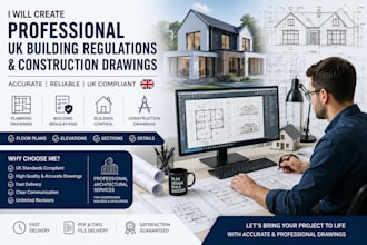 create professional UK building regulations and construction drawings
