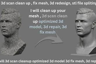 repair stl, obj,3mf file, fix mesh and make 3d print ready