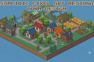 create isometric pixel art tileset pixel tilemap game asset rpg game background