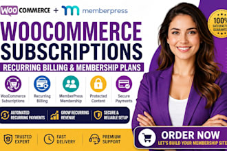 setup woocommerce subscriptions recurring billing membership plans memberpress