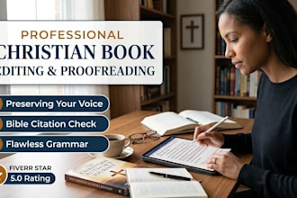 proofread christian books and verify all bible citations and scriptures