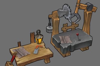 create stylized 3d props