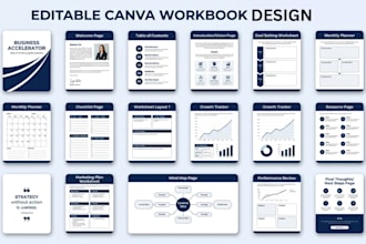 do digital and canva editable workbook, freebie and template design formatting