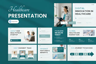 design medical device startup pitch deck medcare investor app presentation deck