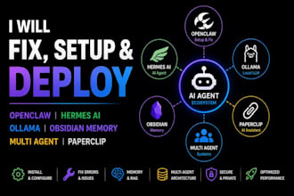 fix setup openclaw hermes ai agent obsidian memory multi agent ollama paperclip
