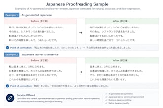 correct and improve your japanese writing