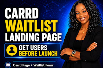 design a modern carrd landing page for startups and creators