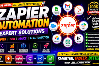 setup zapier automation,zapier integration,zapier expert,n8n,make,ai automation