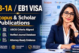 write and publish scopus and google scholar articles for eb1a visa