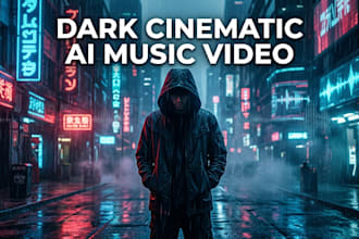 craft a dark cinematic ai music video in 4k