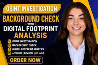 osint investigation and background check with digital footprint analysis