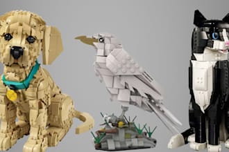 create 3d lego pet model dog cat animal moc brickheadz pet with instructions