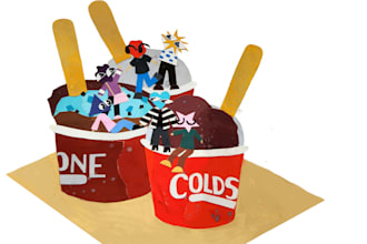 create a spot illustration or an illustration with a background