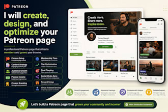 create and optimize a professional patreon page