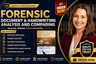 do forensic document analysis, handwriting comparison, signature verification