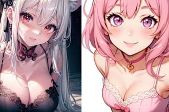 draw nsfw and sfw character in anime art style