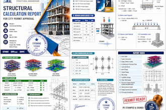 prepare structural calculation reports for city permit approval
